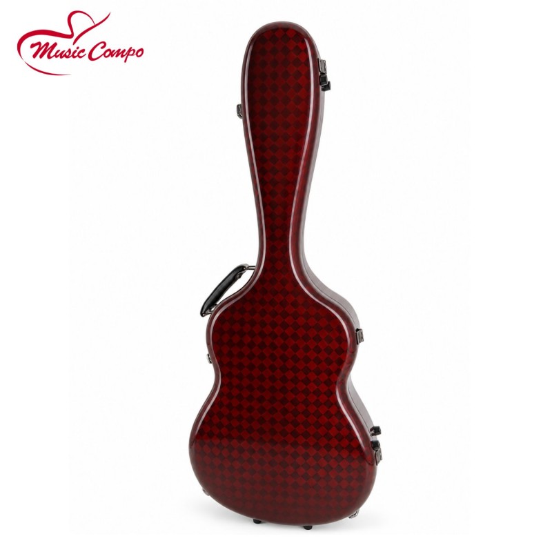 Carbon Fiber Classical Guitar Case with Reinforced Rim (18K Red)